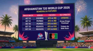 Afghanistan T20 World Cup 2026 Schedule & Fixtures – Match Dates, Venues & Full Details
