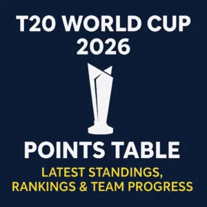 T20 World Cup 2026 Points Table – Latest Standings (Live Updates)